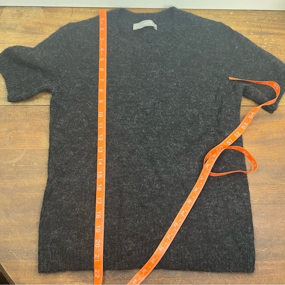 EVERLANE alpaca and wool blend dark great short sleeve sweater size XS women’s - Picture 7 of 7